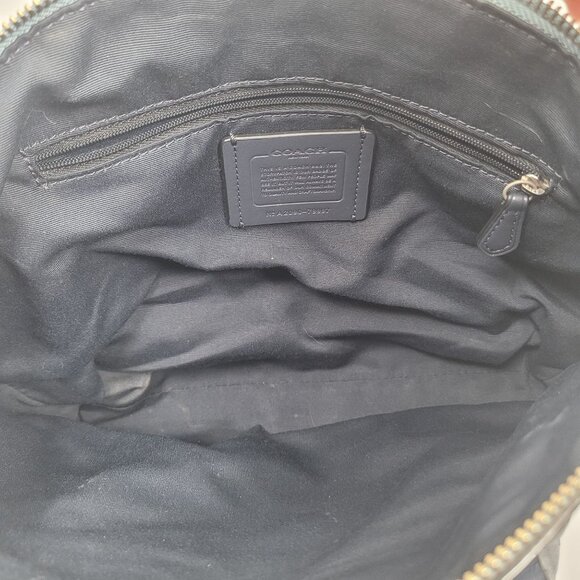 Coach Prairie Satchel Women's Blue Crossbody Pebble Leather Blue Bag 79997 - Picture 9 of 12